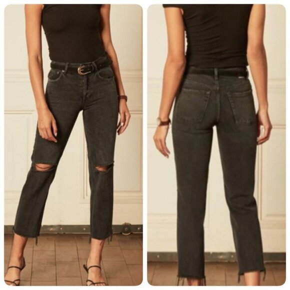 Boyish The TOMMY High Waisted Bottom Fray Hem Jean Sz 26 in FATAL ATTRACTION - Picture 1 of 12